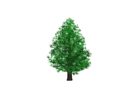 Merry christmas pine tree vector on white backgroundのイラスト素材