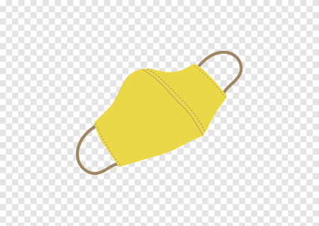 illuminating cotton mask to protect  virus  vector isolated on transparency backgroundのイラスト素材