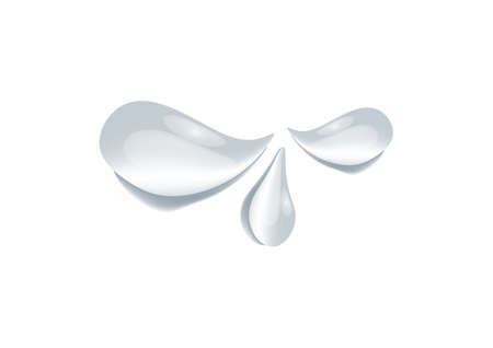 realistic water drop vectors isolated on white backgroundのイラスト素材