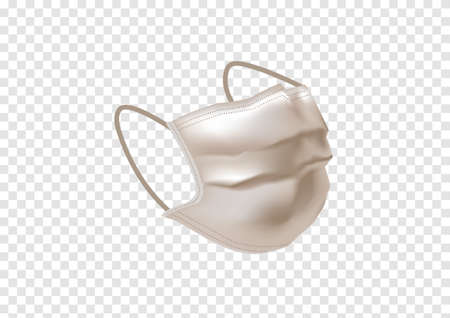 color cotton mask for Covid-19 vector isolated on plan background ep22のイラスト素材