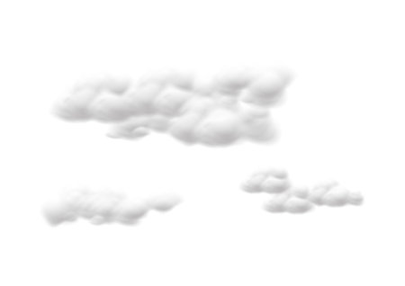 a realistic cloud vector isolated on white or transparency backgroundのイラスト素材