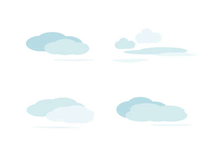 cloud vector isolated on white background ep162のイラスト素材