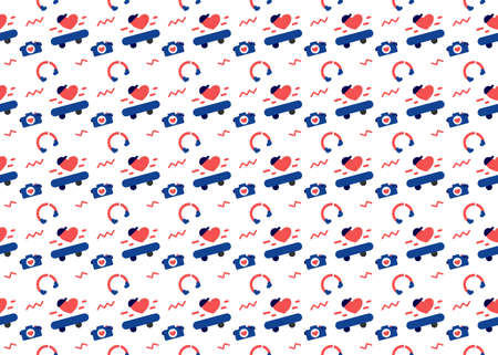 a many pattern for seamless design backgroundのイラスト素材