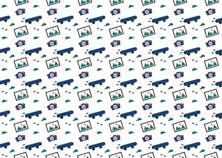 a many pattern for seamless design backgroundのイラスト素材