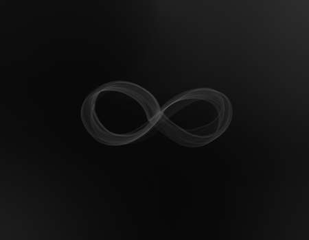 shape of smoke spreading painting on dark backgroundの写真素材