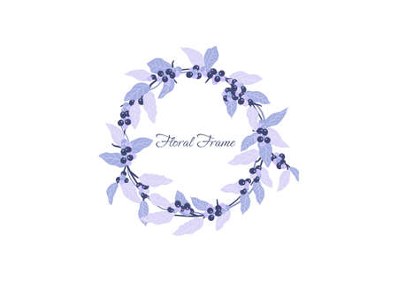 collection of floral frame with foliage crown on white backgroundのイラスト素材