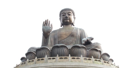 Big Buddha at Lantau Islandの写真素材