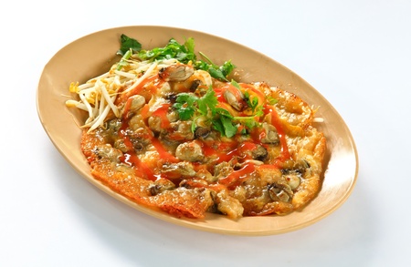 deep fried oyster in eggの写真素材