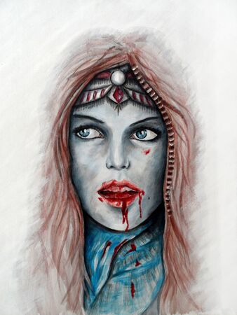 vampire portrait paintingのeditorial素材