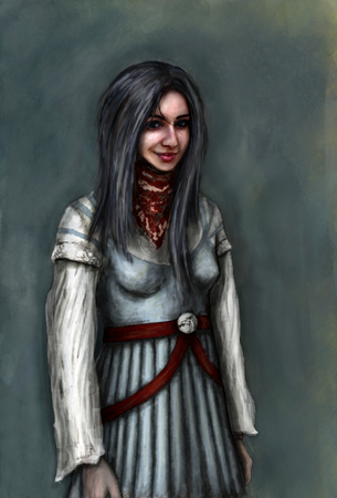 Girl with scarfのeditorial素材