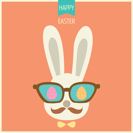 animal; april; background; banner; border; bunny; card; cartoon; celebration; character; children; christianity; colorful; concept; cute; day; design; drawing; ears; easter; eggs; eyes; face; flat; funny; gift; greeting; happy; hipster; holiday; hunt; icoのイラスト素材