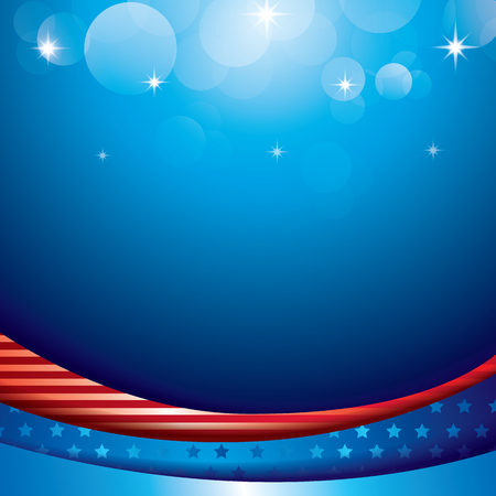 Happy Independence day United states of America design,Memorial day with bokeh background, 4th Julyのイラスト素材
