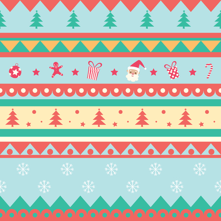 Illustration vector seamless pattern of Christmas festival design with bohemian style.のイラスト素材