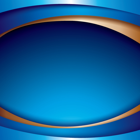 Abstract vector background design for template on strip of blue and gold color.のイラスト素材