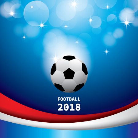 Illustration vector eps10 of Football 2018 for sport Background.のイラスト素材