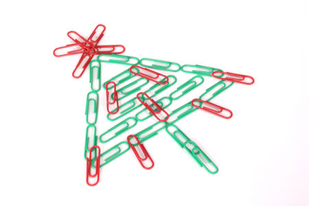  Paperclip Christmas Treeの写真素材