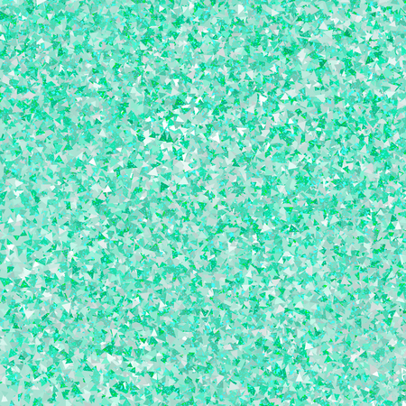 An abstract illustration of a mint color glitter background designed with multiple trianglesの写真素材