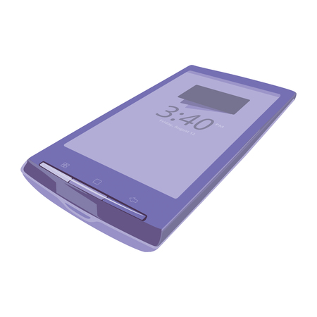 Android mobile phone in flat style on an isolated white background in vector formatのイラスト素材