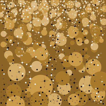 Gold abstract background designed with stars and sparkles for the holiday seasonのイラスト素材