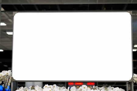 blank advertising billboard at airport.