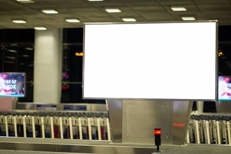 blank advertising billboard at airport.の写真素材