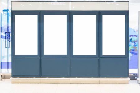 blank advertising billboard at airport