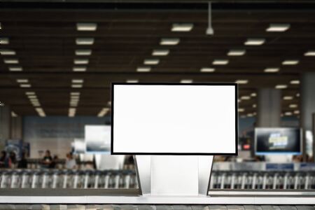blank advertising billboard at airport.の写真素材