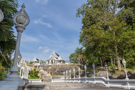 Wat Kaeo Ko Wararam is a famous temple in Krabi Province, Thailand. It is a beautiful Buddhist temple. In the center of Krabi town. Artistic picture. Beauty world.の写真素材