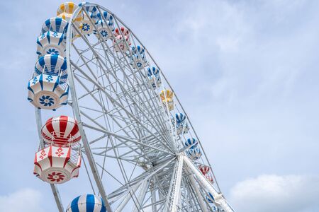 Ferris Wheel, low angle view of a big Ferris Wheelの写真素材