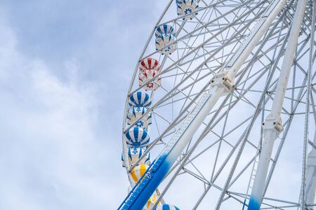 Ferris Wheel, low angle view of a big Ferris Wheelの写真素材