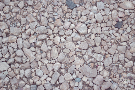 Dense texture of gravel and small rocks and stonesの写真素材