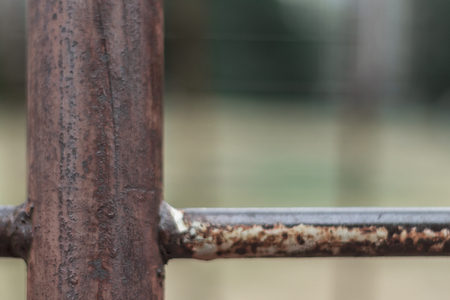 Rusty weathered steel pipe background for industryの写真素材