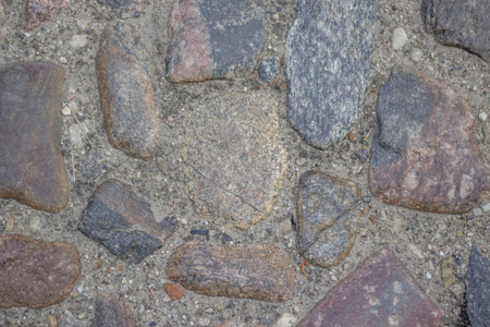 An old boulder road rock granite textureの写真素材