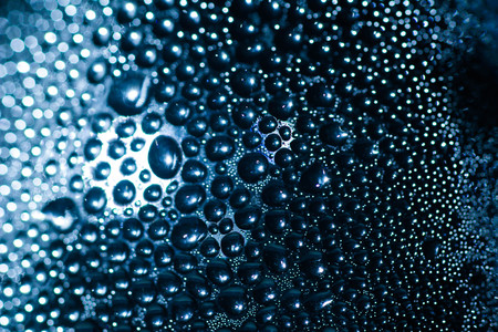 water drops on glass after rain look so cool and freshの写真素材