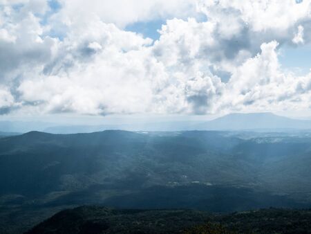LandScape, Green Fresh Nature Background of Forest Mountains and Sky, Countryside of Thailand.の写真素材