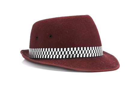 fashion hat on a white backgroundの写真素材