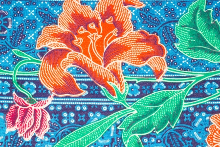 Colorful Batik Sarong Pattern Backgroundの写真素材