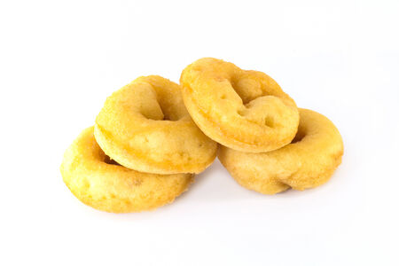 Donuts or doughnut isolated on white backgroundの写真素材
