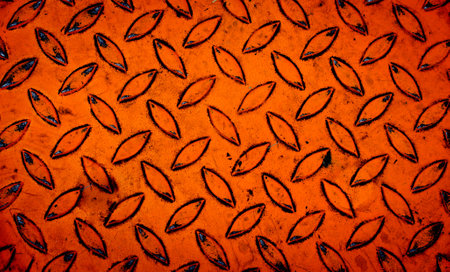 Abstract Background of old metal diamond plateの写真素材