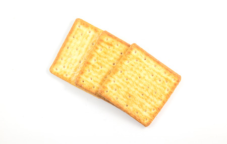 Cracker isolated on white background,overview