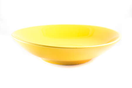 Empty plate. Isolated on white backgroundの写真素材