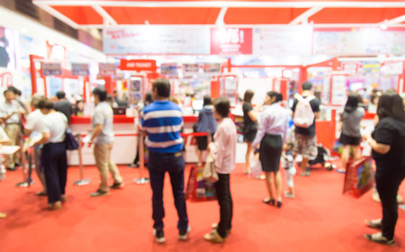 Abstract blurred event with people for background.の写真素材