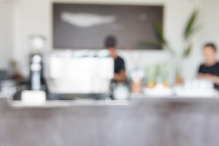 Abstract blurred Coffee shop or Cafe for background with bokeh.