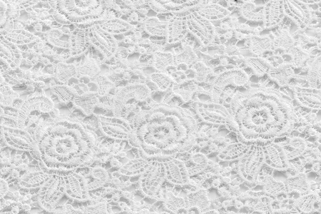 White lace with small flowers. No any trademark or restrict matter in this photo.の写真素材
