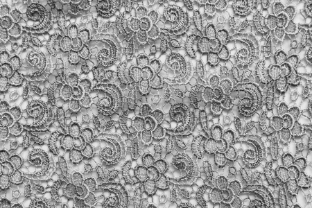 White lace with small flowers. No any trademark or restrict matter in this photo.の写真素材