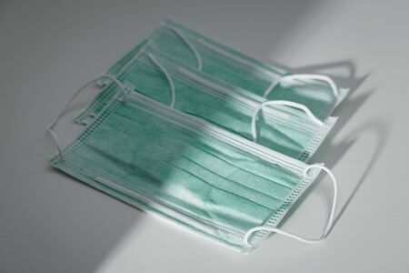 Medical surgical masks, Use for prevent infection, Covid-19 or corona virus, Coronavirus prevention.の写真素材