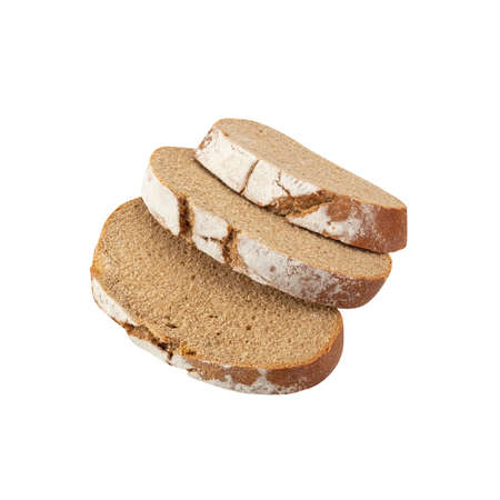 Bread isolated on white background with clipping path.の写真素材