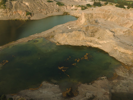 An aerial view of Grand Canyon in Ratchaburi near the Bangkok, Thailand.