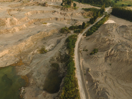 An aerial view of Grand Canyon in Ratchaburi near the Bangkok, Thailand.