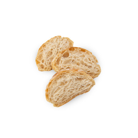 Ciabatta Bread isolated on white backgroundの写真素材